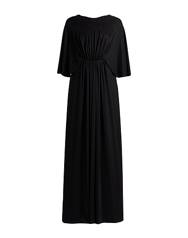 ELISABETTA FRANCHI Long dress Black 96% Viscose, 4% Elastane