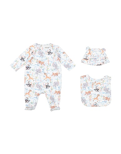 KENZO KIDS Baby accessories set Sky blue 100% Cotton