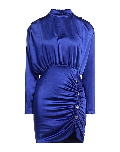 VANESSA SCOTT Short dress Bright blue 100% Polyester