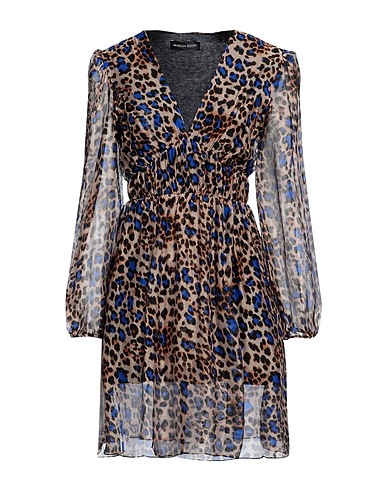 VANESSA SCOTT Vestito corto Blu 70% Viscosa, 30% Seta