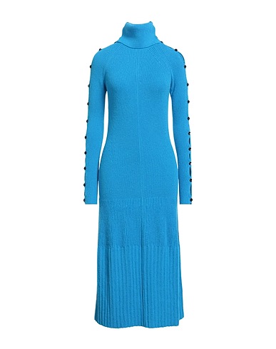 PROENZA SCHOULER Midi dress Azure 63% Cotton, 22% Polyamide, 12% Viscose, 2% Polyester, 1% Elastane
