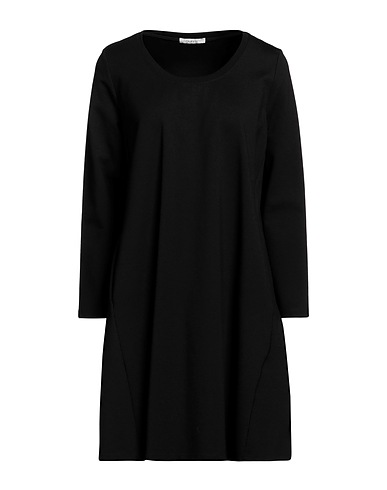 CHIARA B. Shirt dress Black 65% Viscose, 30% Polyamide, 5% Elastane