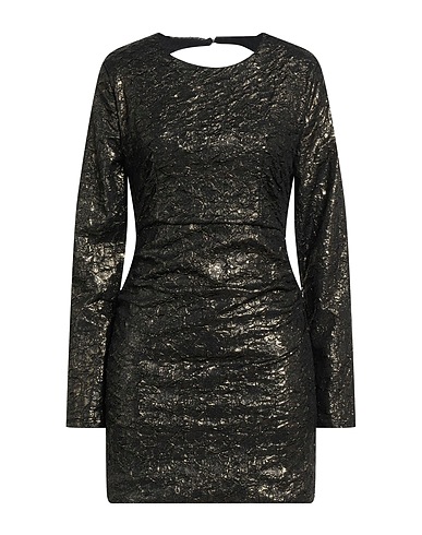 VANESSA SCOTT Short dress Gold 96% Polyester, 4% Elastane