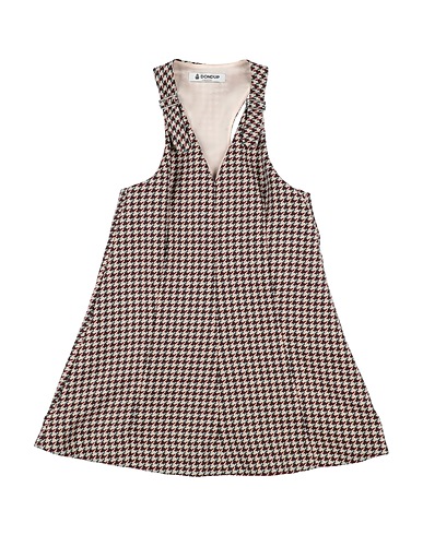 DONDUP Dress Burgundy 70% Polyester, 30% Viscose