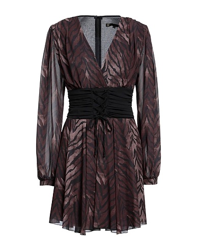 EUREKA by BABYLON Short dress Brown 100% Polyester