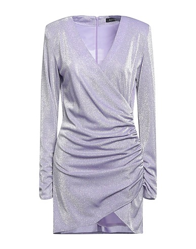ACTUALEE Kurzes Kleid Lila 65% Polyamid, 35% Metallfaser