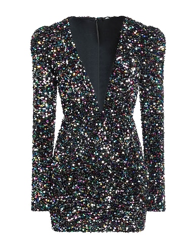 AMEN Short dress Black 95% Polyester, 5% Elastane