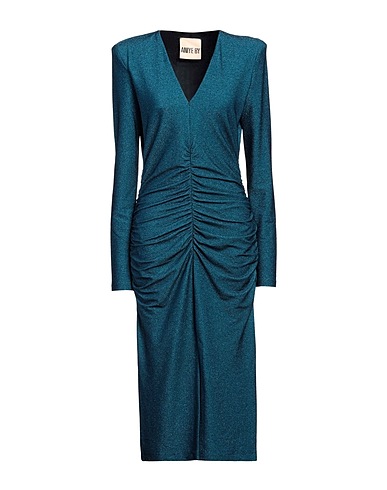 ANIYE BY Midi dress Deep teal 78% Viscose, 10% Polyester, 8% Polyamide, 4% Elastane