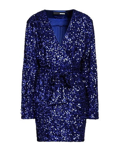 ROTATE BIRGER CHRISTENSEN Sequin dress Blue 95% Recycled polyester, 5% Elastane