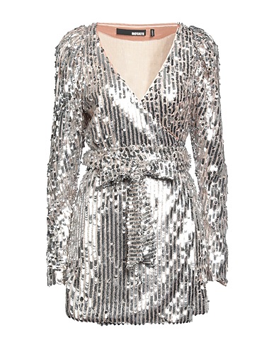 ROTATE BIRGER CHRISTENSEN Sequin dress Silver 100% Recycled polyester