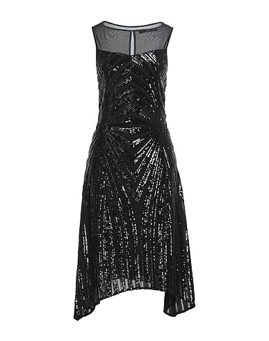 KARL LAGERFELD Vestito midi Nero 100% Poliestere riciclato, Poliestere, Elastan