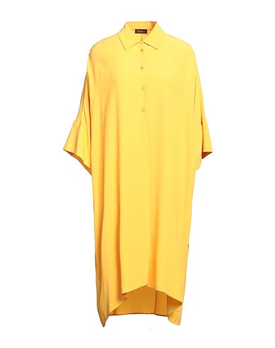 LES COPAINS Midi dress Yellow 69% Acetate, 31% Silk