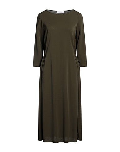 MAX MARA Midi dress LEISURE Military green 48% Viscose, 47% Polyester, 5% Polyamide