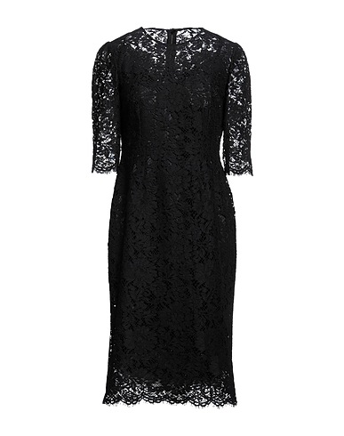 DOLCE&GABBANA Midi dress Black 45% Viscose, 45% Cotton, 10% Polyamide