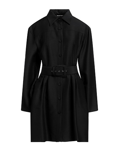 ERMANNO SCERVINO Shirt dress Black 63% Wool, 37% Silk