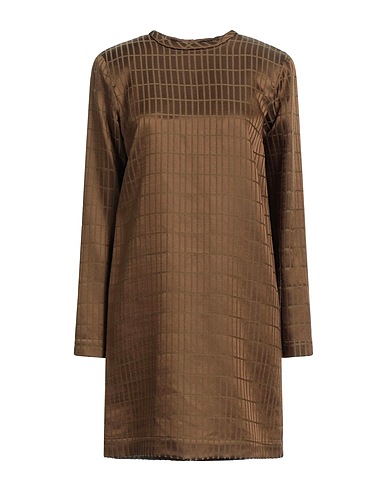 ALYSI Short dress Brown 40% Virgin Wool, 39% Acetate, 21% Viscose