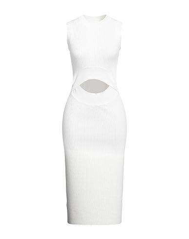 VICOLO Tubino Bianco 70% Viscosa, 30% Poliestere