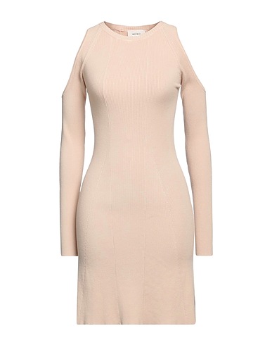 VICOLO Kurzes Kleid Beige 70% Viskose, 30% Polyester