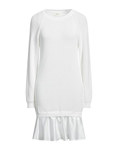 VICOLO Short dress White 100% Cotton