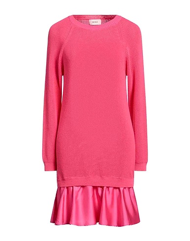 VICOLO Short dress Magenta 100% Cotton