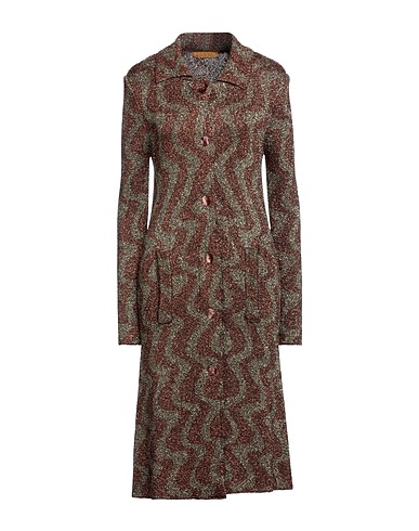 SIYU Midi dress Brown 66% Viscose, 34% Metallic fiber