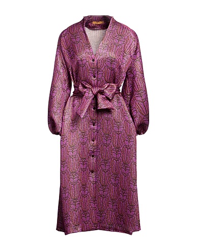 SIYU Midi dress Purple 40% Wool, 19% Lurex®, 16% Silk, 13% Nylon, 12% Cotton
