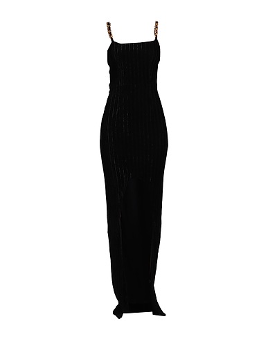 BALMAIN Long dress Black 36% Polyamide, 32% Cotton, 32% Viscose