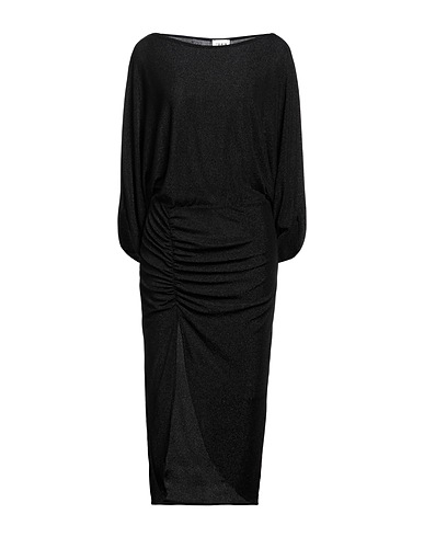 BERNA Midi dress Black 60% Nylon, 35% Metal, 5% Elastic fibres