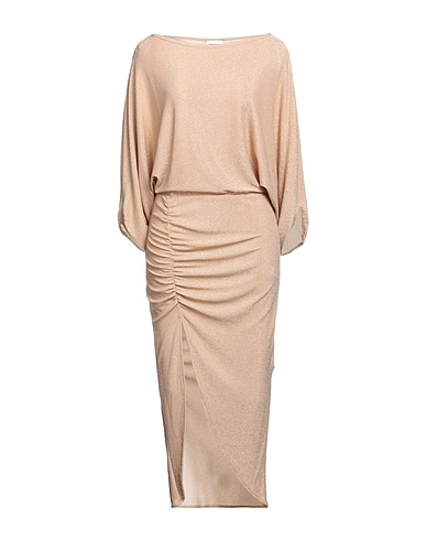 BERNA Vestito midi Sabbia 60% Nylon, 35% Metallo, 5% Fibre elastiche