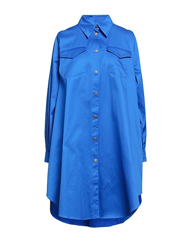 AZ FACTORY Midi dress Bright blue 100% Cotton