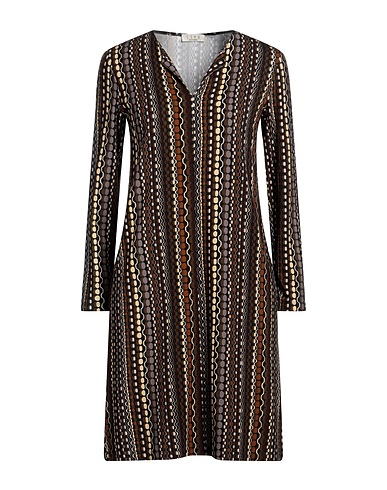 SIYU Kurzes Kleid Braun 95% Viskose, 5% Elastan