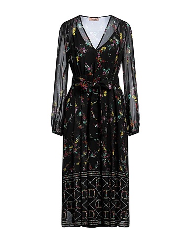 TWINSET Vestito midi Nero 100% Poliestere