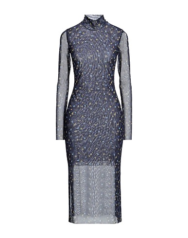 BAUM UND PFERDGARTEN Midi dress Black 94% Recycled polyester, 6% Elastane