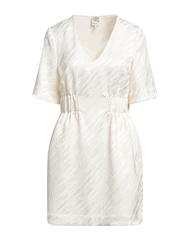 BAUM UND PFERDGARTEN Short dress Ivory 39% Polyester, 28% Viscose, 26% Recycled polyester, 7% Elastane