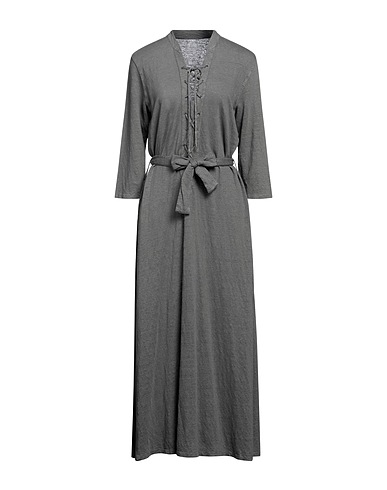 MAJESTIC FILATURES Long dress Lead 94% Linen, 6% Elastane