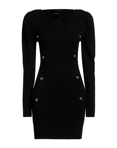JOHN RICHMOND Short dress Black 50% Viscose, 28% Polyester, 22% Nylon