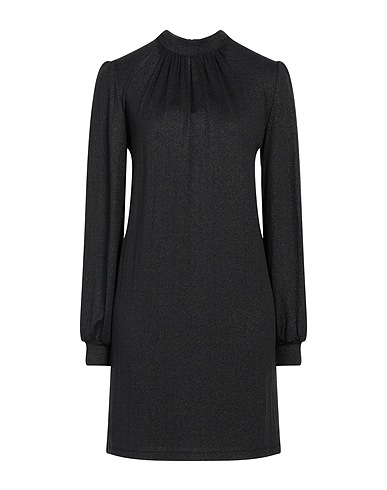 SIYU Short dress Black 75% Viscose, 13% Polyamide, 12% Polyester
