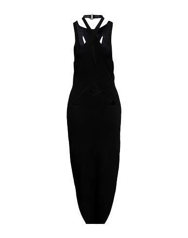 DION LEE Midi dress Black 78% Viscose, 22% Polyester