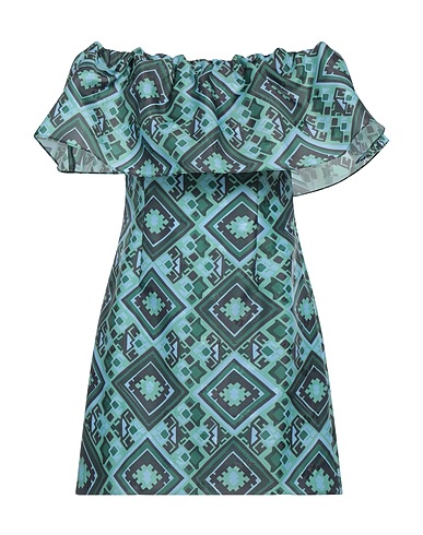 BAUM UND PFERDGARTEN Vestito corto Verde 58% Poliestere riciclato, 29% Poliammide, 13% Poliestere