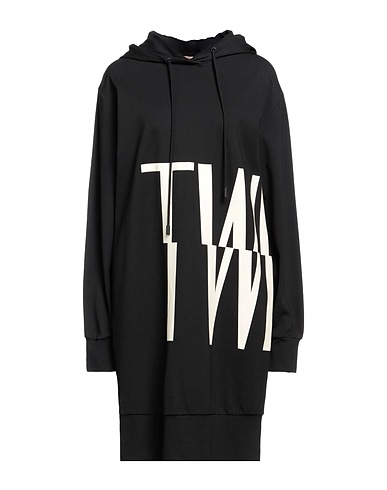 TWINSET Vestito corto Antracite 68% Viscosa, 27% Poliammide, 5% Elastan, Poliestere