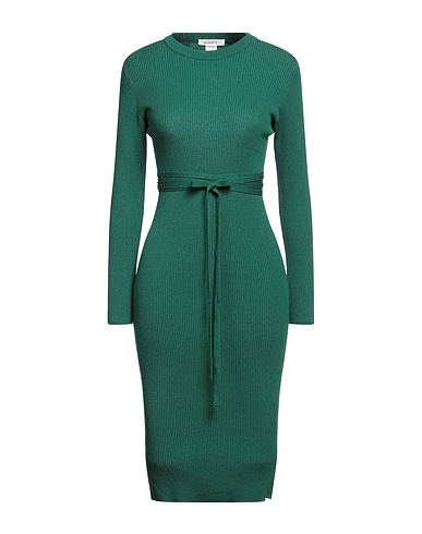 KONTATTO Midi-Kleid Dunkelgrün 69% Viskose, 29% Acryl, 2% Elastan