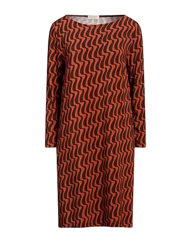 SIYU Vestito corto Marrone 95% Viscosa, 5% Elastan
