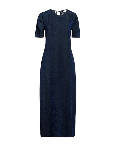 VIKI-AND Vestito lungo Blu 70% Viscosa, 15% Poliestere, 15% Poliestere metallizzato