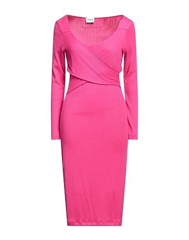 BERNA Midi dress Fuchsia 50% Viscose, 25% Polyamide, 25% Polyester
