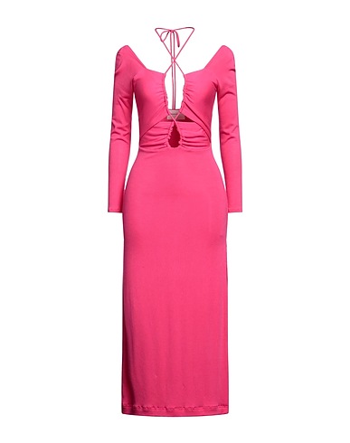 LAMA JOUNI Midi dress Fuchsia 100% Cotton