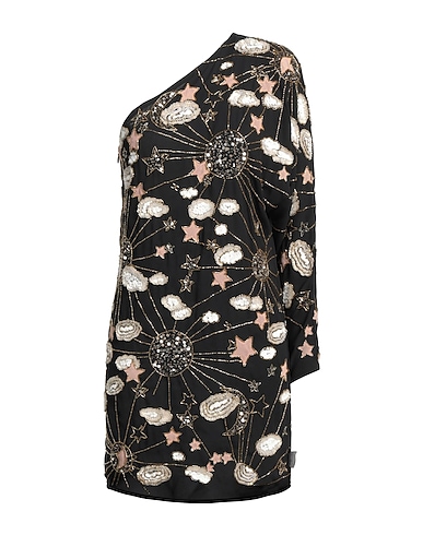 ELISABETTA FRANCHI One-shoulder dress Black 100% Polyester