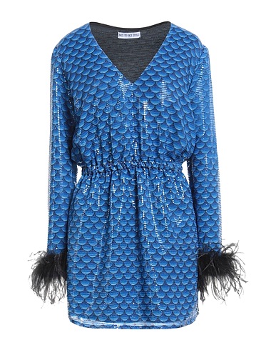 FACE TO FACE STYLE Vestito corto Blu 100% PES - Polietersolfoni