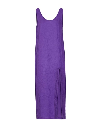 8 by YOOX Midi dress LINEN MAXI DRESS
 Dark purple 100% Linen