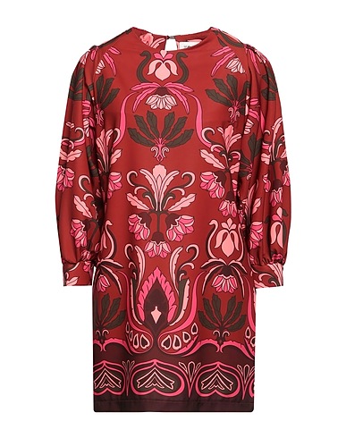BERNA Short dress Burgundy 96% Polyester, 4% Elastane