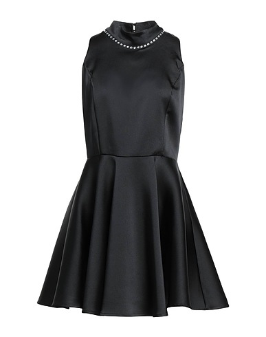VICOLO Short dress Black 96% Polyester, 4% Elastane